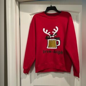 Brewdolph Reindeer Christmas Crewneck Sweatshirt
Fruit of the Loom size M